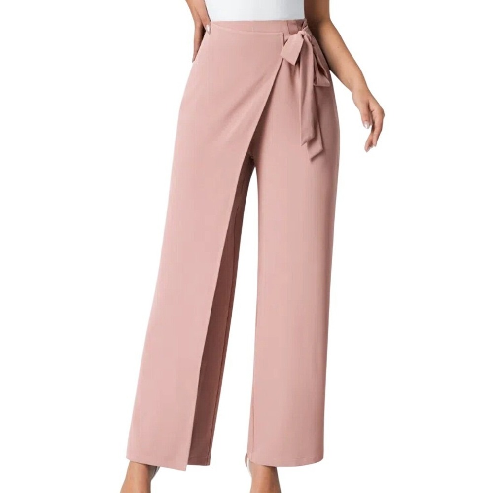 Halara Flex™ High Waisted Tie Side Wide Leg Work Pants Sz Large Regular NWT NEW